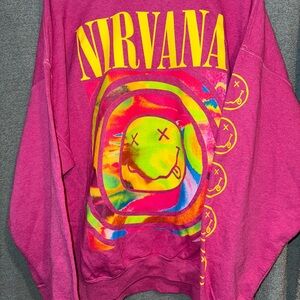 Urban Outfitters Pink Nirvana Sweatshirt